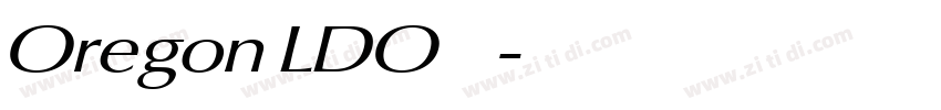 Oregon LDO 字库字体转换 Oregon LDO 字库字体转换